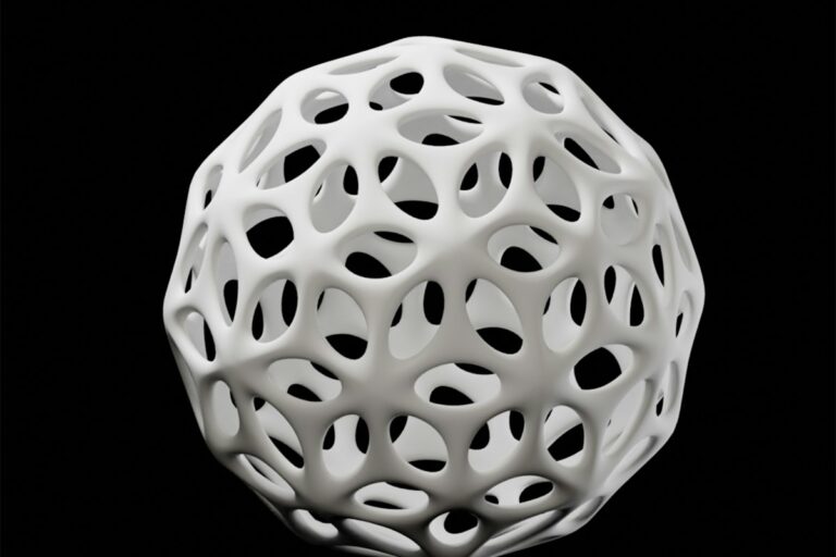 Scaffold poroso impresso em 3D, estrutura usada em regeneração óssea
